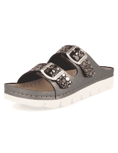 Comfortable sandal, Model DENIA PEWTER