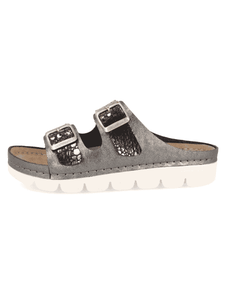 Comfortable sandal, Model DENIA PEWTER