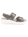 Sandalia Adeje D'Torres® Negro-Plata | Plantilla NubeFit™ Extraíble