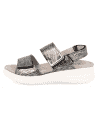Sandalia Adeje D'Torres® Negro-Plata | Plantilla NubeFit™ Extraíble