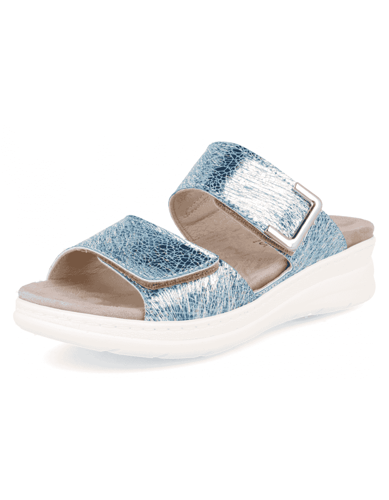 SENSITIVE FEET LADIES SANDALS, ADEJE NAVY SILVER