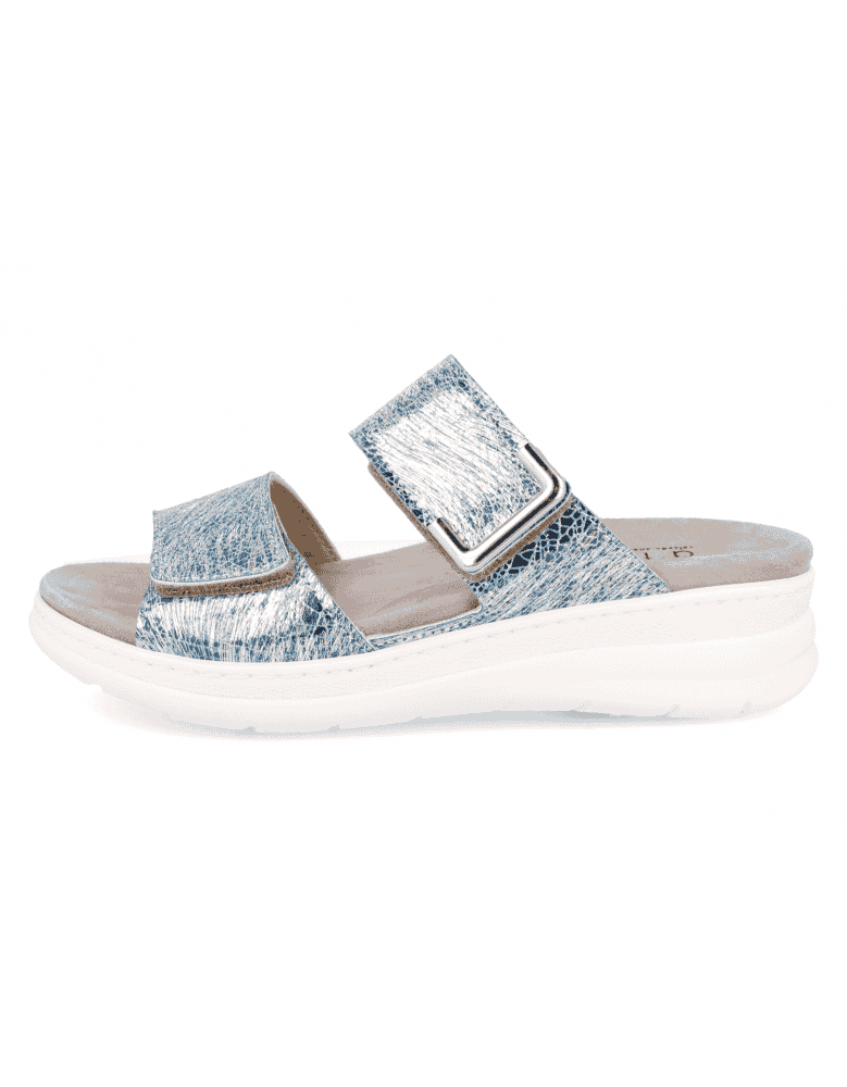 SENSITIVE FEET LADIES SANDALS, ADEJE NAVY SILVER