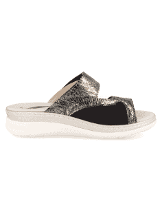 SANDALIA MALENA NEGRO-PLATA D'Torres® | Horma K para Pies... 2
