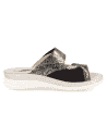 SANDALIA MALENA NEGRO-PLATA D'Torres® | Horma K para Pies Anchos y Juanetes