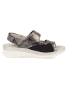 SANDALIA MALENA SANDAL NEGRO-PLATA D'Torres®, PARA PIES DELICADOS Y ANCHOS CON JUANETES