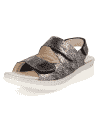 Sandalia Malena Sandal Negro-Plata D'Torres® | Horma K para Pies Anchos y Juanetes