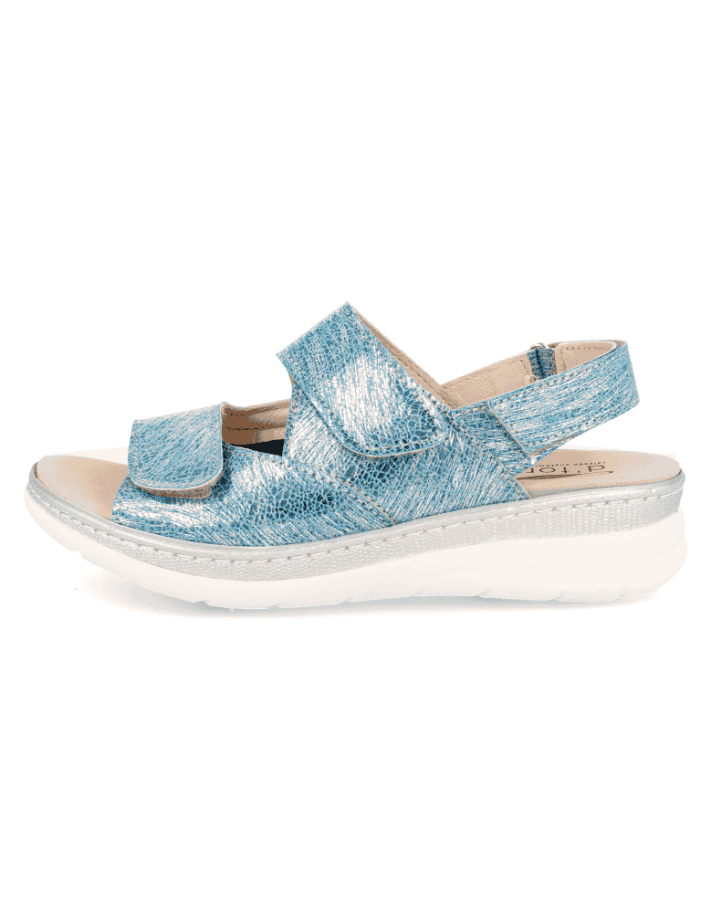 SANDALIA MALENA SANDAL AZUL-PLATA D'Torres®,...