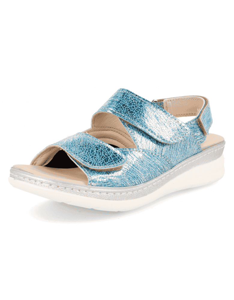 Sandalia Malena Sandal Azul-Plata D'Torres® |...