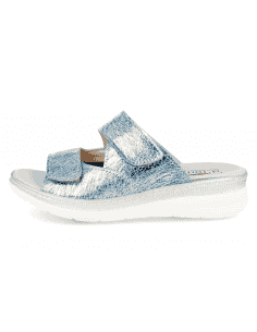 SENSITIVE FEET LADIES SANDALS, MALENA NAVY SILVER