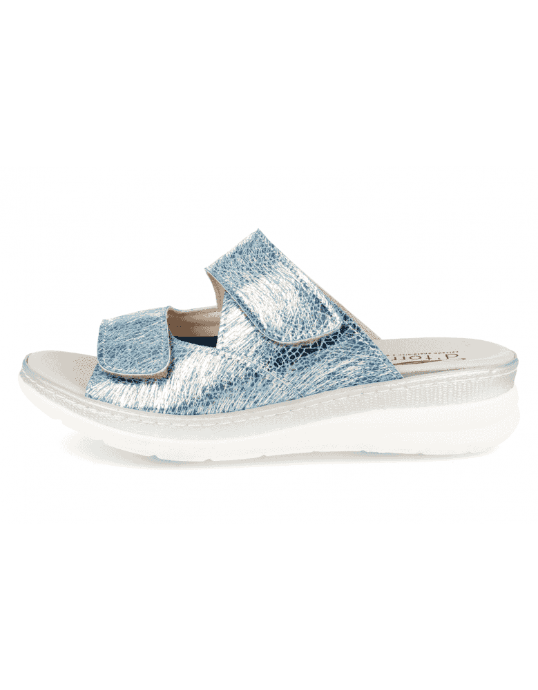 SANDALIA MALENA AZUL-PLATA D'Torres®, PARA PIES...