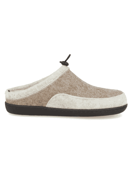ANATOMIC LADIES' D'TORRES JONE BEIGE SLIPPERS, MADE OF WARM FELT THAT INSULATES FROM THE COLD.