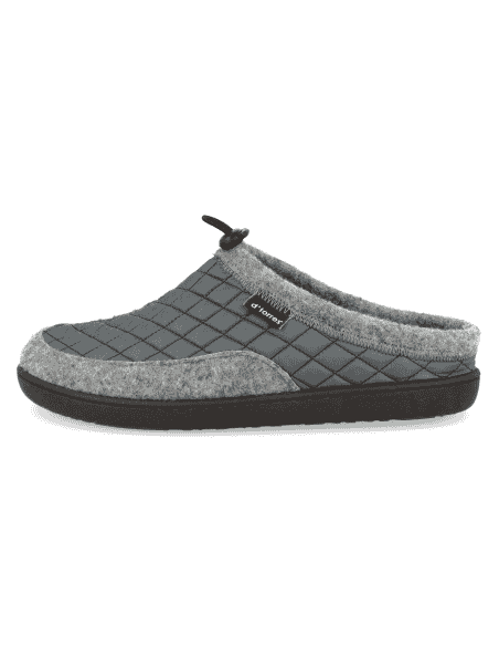 ANATOMIC MENS' D'TORRES BRUNO GREY SLIPPERS, MADE OF WARM FELT THAT INSULATES FROM THE COLD.