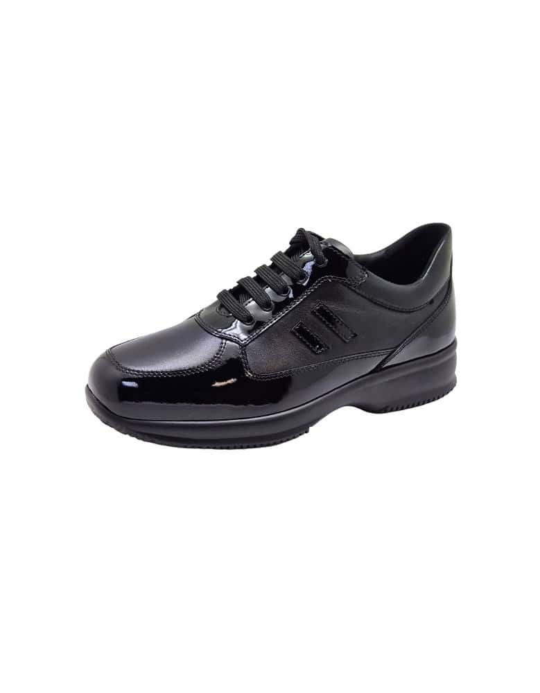 ZAPATO CÓMODO SEÑORA, BREMEN E2 Marrón Piel y licra con horma ancha