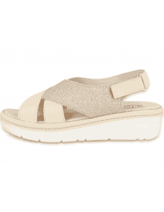 SANDALIA RUBÍ BEIGE D'TORRES@, AMPLIA, ELEGANTE Y MUY...