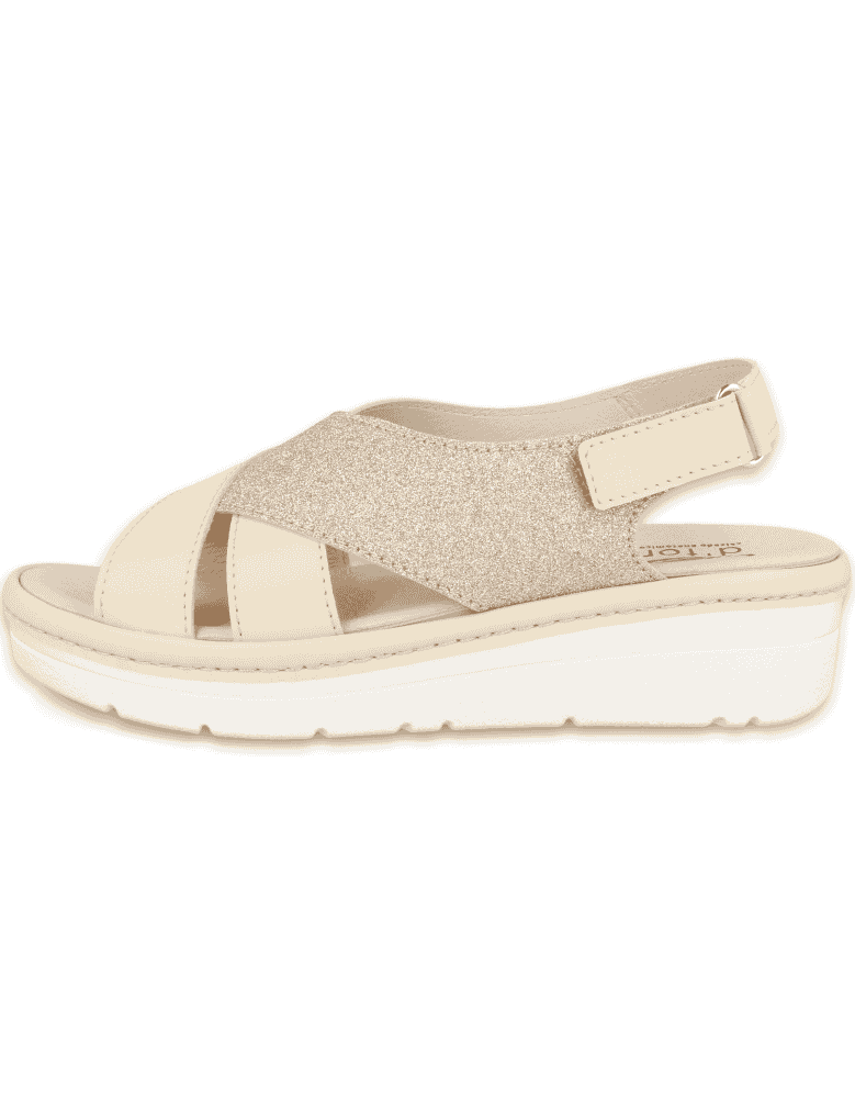 SANDALIA RUBÍ BEIGE D'TORRES@, AMPLIA, ELEGANTE...