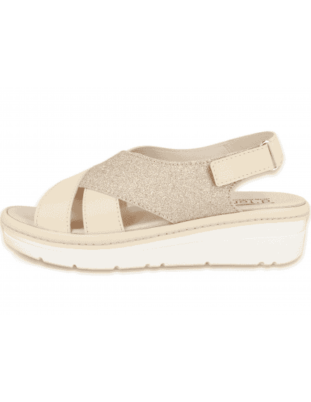 Sandalia Rubí Beige D'Torres® | Horma H · Tecnología NubeFit™