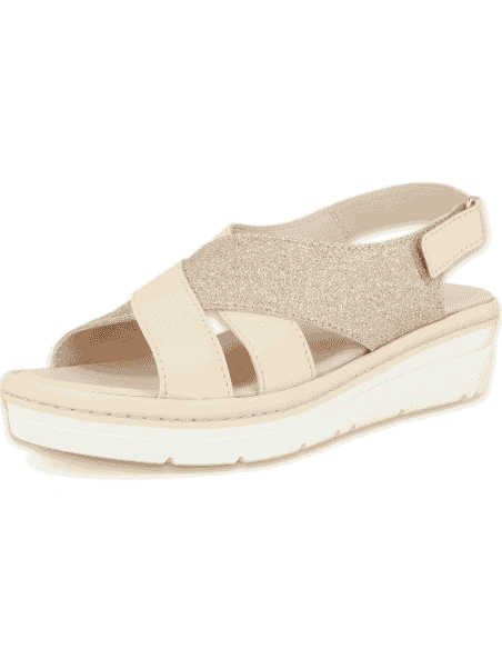 Sandalia Rubí Beige D'Torres® | Horma H · Tecnología NubeFit™