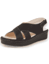 Sandalia Rubí Negro D'Torres® | Piel Adaptable, Amplia y Cómoda con Plantilla Extraíble NubeFit™