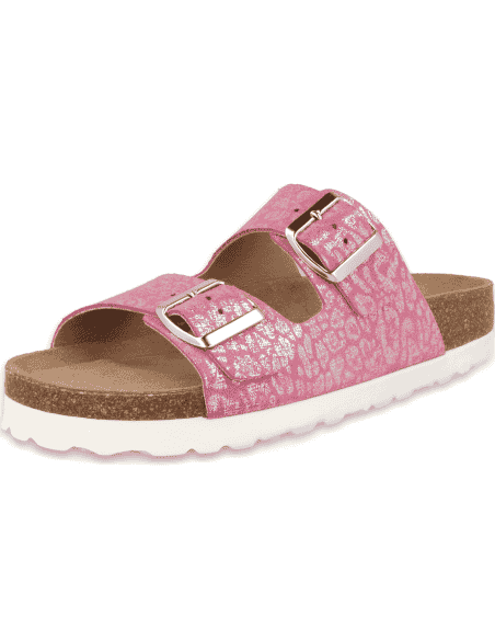 Sandalia Palma Fucsia D'Torres® | Plantilla NubeFit™ Anatómica Acolchada