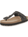 SANDALIA TABARKA FLIP-FLOP NEGRO - D'Torres, PLANTA ANATÓMICA ACOLCHADA