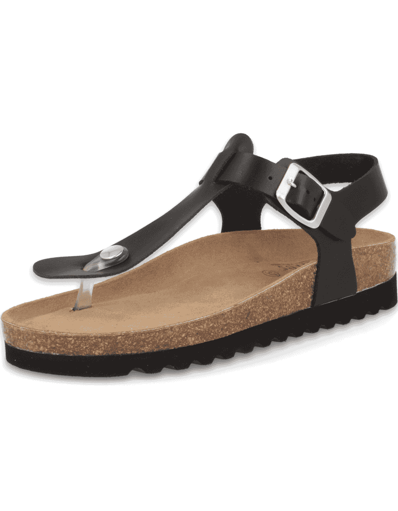 Sandalia Ampurias Flip-Flop Negra D'Torres® |...
