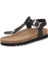 Sandalia Ampurias Flip-Flop Negra D'Torres® | Plantilla Anatómica NubeFit™