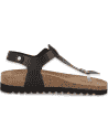 Sandalia Ampurias Flip-Flop Negra D'Torres® | Plantilla NubeFit™