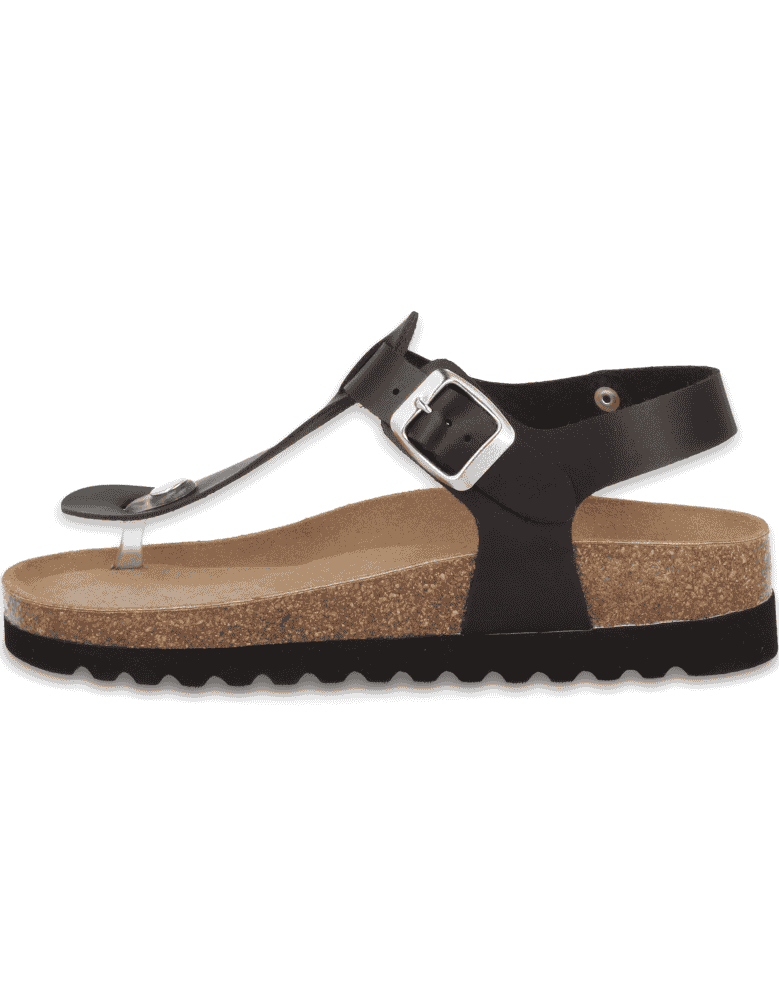 Sandalia Ampurias Flip-Flop Negra D'Torres® |...