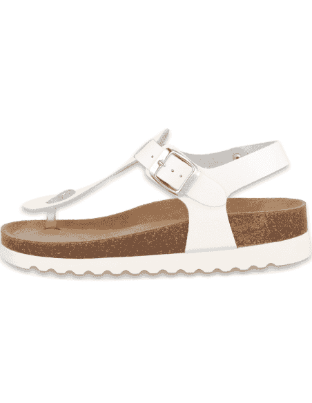 Sandalia Ampurias Flip-Flop Blanco D'Torres® | Plantilla Anatómica NubeFit™
