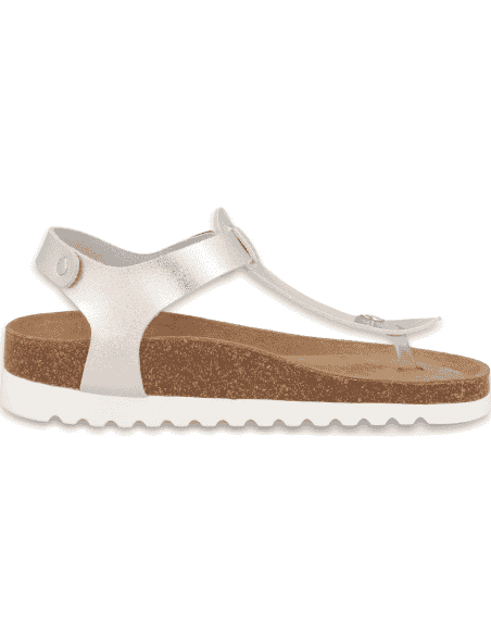 SANDALIA AMPURIAS FLIP-FLOP CHAMPAGNE D'Torres, PLANTA ANATÓMICA ACOLCHADA