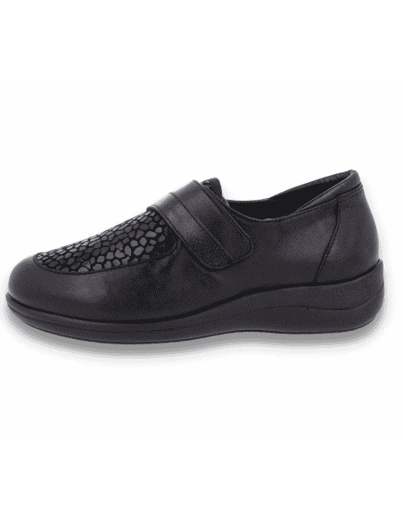 Zapato Berta 24 Negro D'Torres® DiabCare® | Pies Anchos y Juanetes
