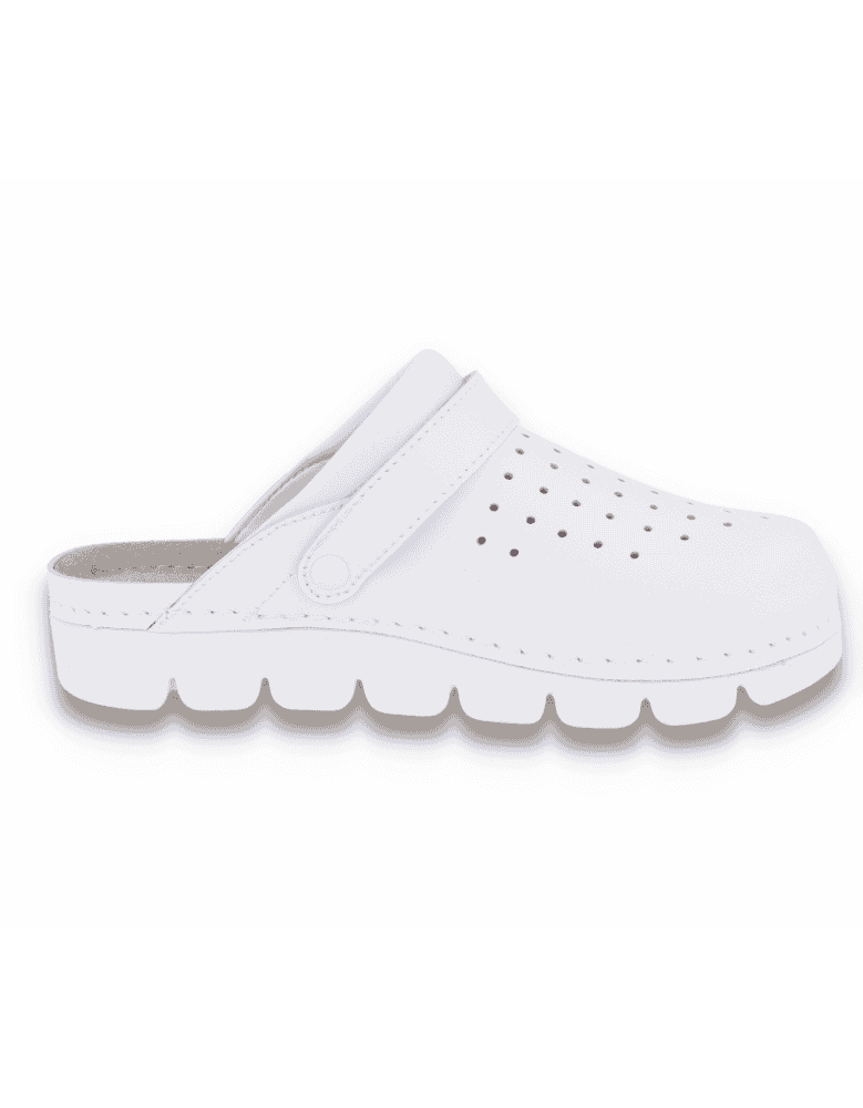 SANITARY COMFORT CLOGS, MASTER BACK STRAP WHITE