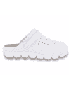 MASTER BACK STRAP D'TORRES® | Zueco Sanitario de Piel Blanco con Tecnología NubeFit™