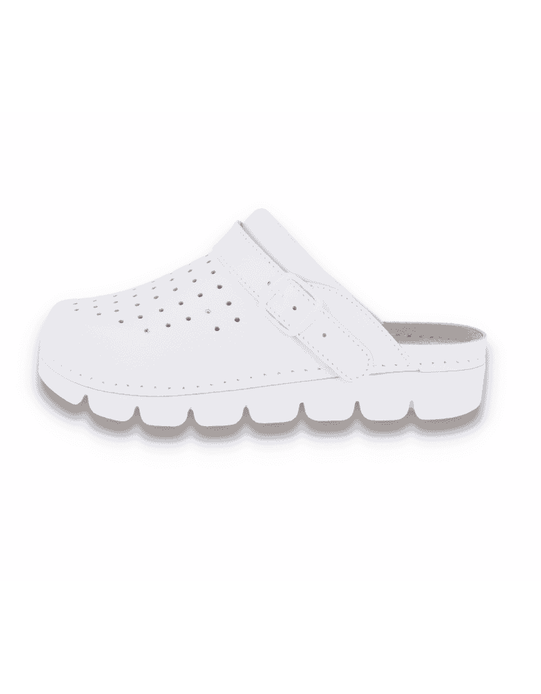 SANITARY COMFORT CLOGS, MASTER BACK STRAP WHITE