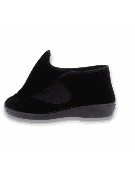 Zapatilla Tina Negro D'Torres® | Pies Anchos y Delicados | Total Apertura en el Empeine