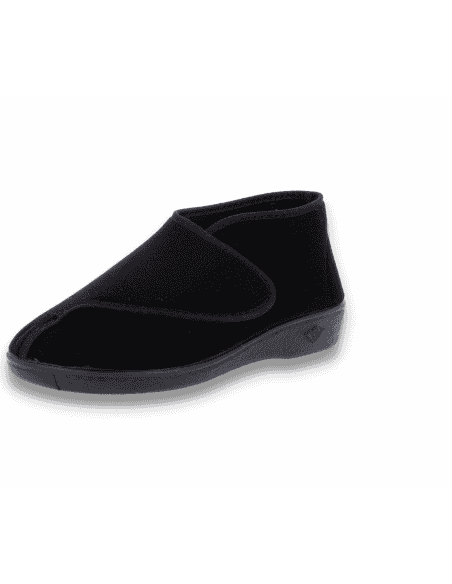 Zapatilla Tina Negro D'Torres® | Pies Anchos y Delicados | Total Apertura en el Empeine