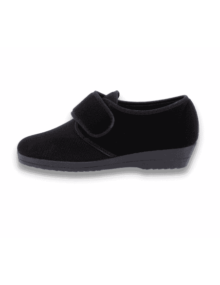 Zapatilla Pilar Negro D'Torres®, para pies delicados con juanetes