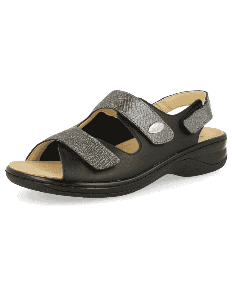 SANDALIA JULIA 2020 NEGRO-PLATA D'Torres®, PARA...