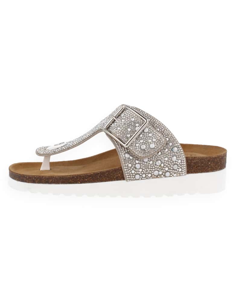 SANDALIA GEMMA PLATA FLIP-FLOP  - D'Torres®,...