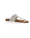 Sandalia Gemma Plata Flip-Flop D'Torres® | Plantilla Anatómica Acolchada NubeFit™