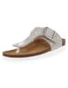 Sandalia Gemma Plata Flip-Flop D'Torres® | Plantilla Anatómica Acolchada NubeFit™