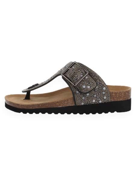 Sandalia Gemma Negro Flip-Flop con Plantilla NubeFit™ | D'Torres®