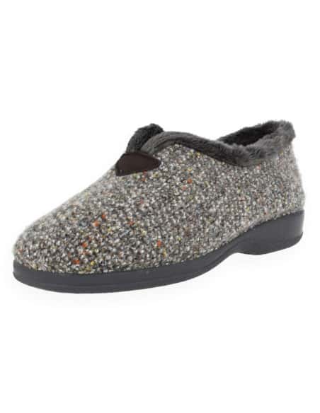ZAPATILLA SOFTY GRIS D'TORRES®, CÓMODA PARA PIES ANCHOS Y DELICADOS
