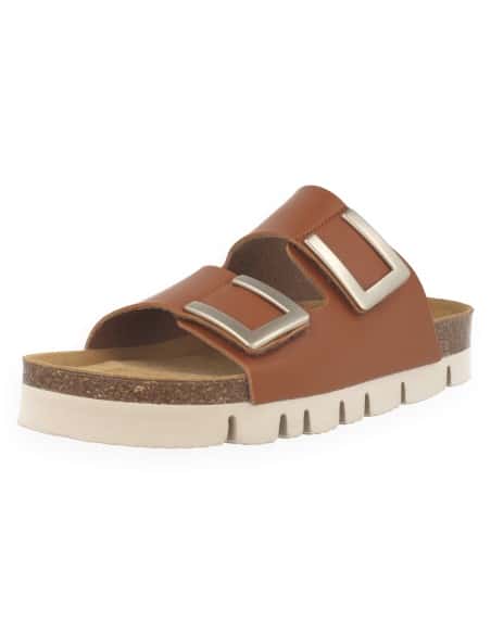 MONACO SANDAL 2 STRAPS LEATHER - D'Torres®, COMFORTABLE AND ELEGANT WITH CUSHIONED ANATOMICAL FOOTBED.