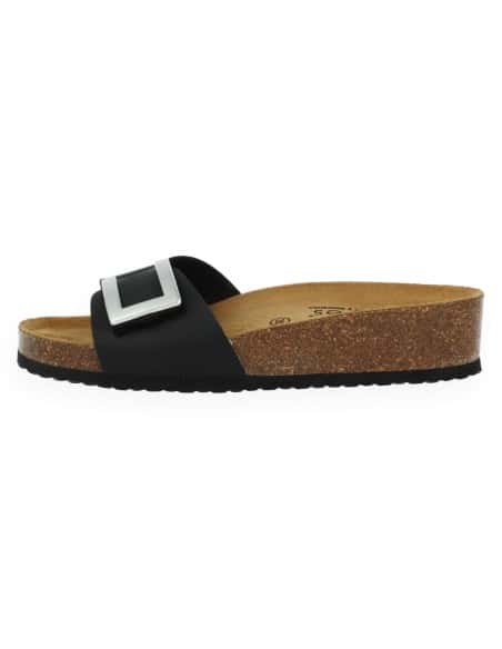 Sandalia Monaco Mule Negro D'Torres® | Confort Urbano NubeFit™