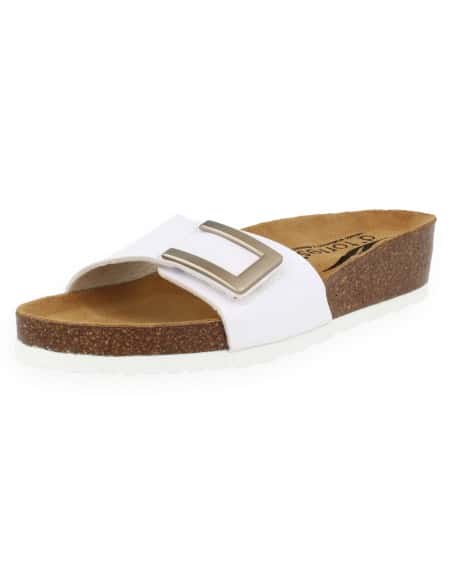 MONACO MULE WHITE - D'Torres®, COMFORTABLE AND ELEGANT WITH CUSHIONED ANATOMICAL FOOTBED.