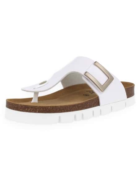 Sandalia Monaco Flip-Flop Blanco D'Torres® | Confort Urbano NubeFit™