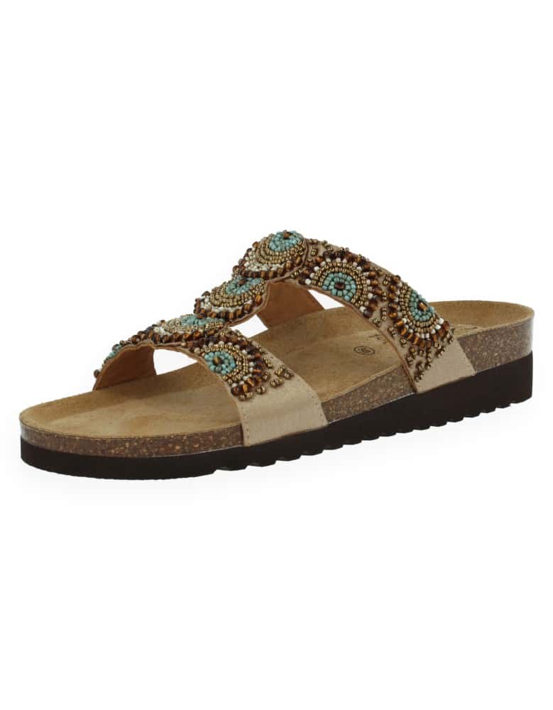 Sandalia GOA Taupe D'Torres® – Diseño Étnico...