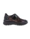 Zapato Anatómico de Señora D'Torres® Abril Negro Burdeos | Horma Extra-Ancha K DiabCare®