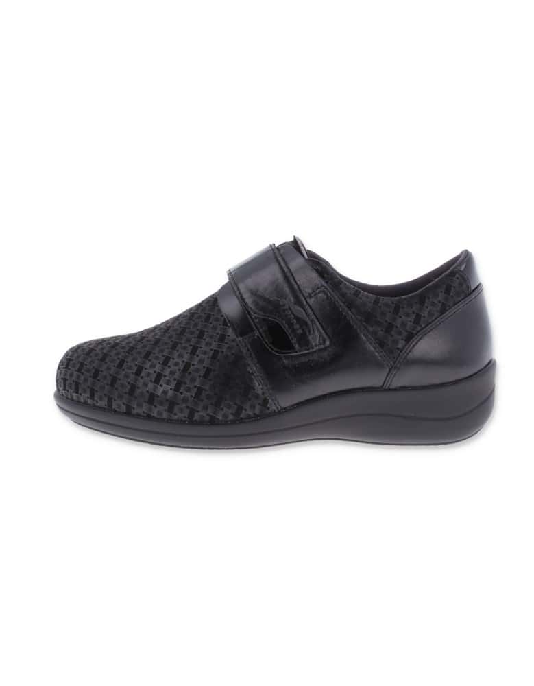 ZAPATO DULCE NEGRO D'TORRES®, PARA PIES ANCHOS...